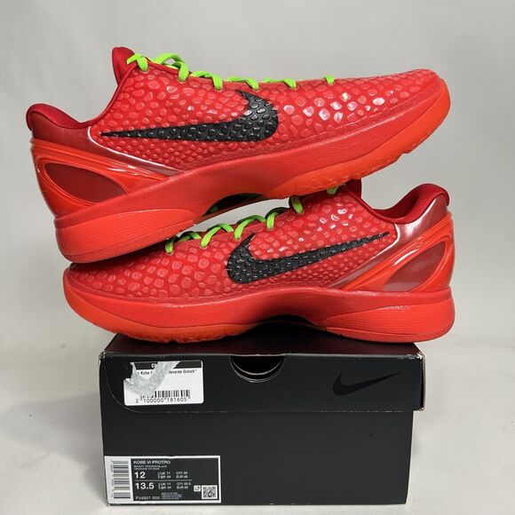 Nike Kobe VI Protro Low “Reverse Grinch/Bright Crimson” 2024 - Picture 3 of 6